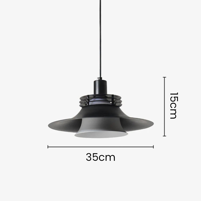 Lámpara Colgante de Arte Moderna en Aluminio Negro – Diseño Elegante y Sofisticado 6