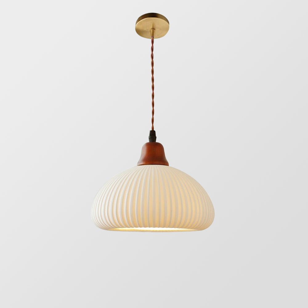 Lámpara Colgante de Cerámica Blanca Vintage para Comedor y Sala de Estar 8