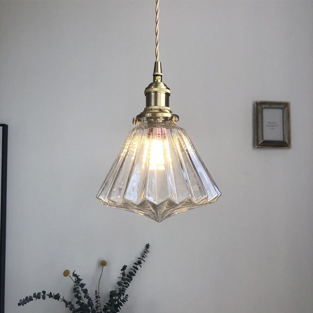 Lámpara Colgante de Cristal y Latón para Cocina – Elegante y Moderna 5