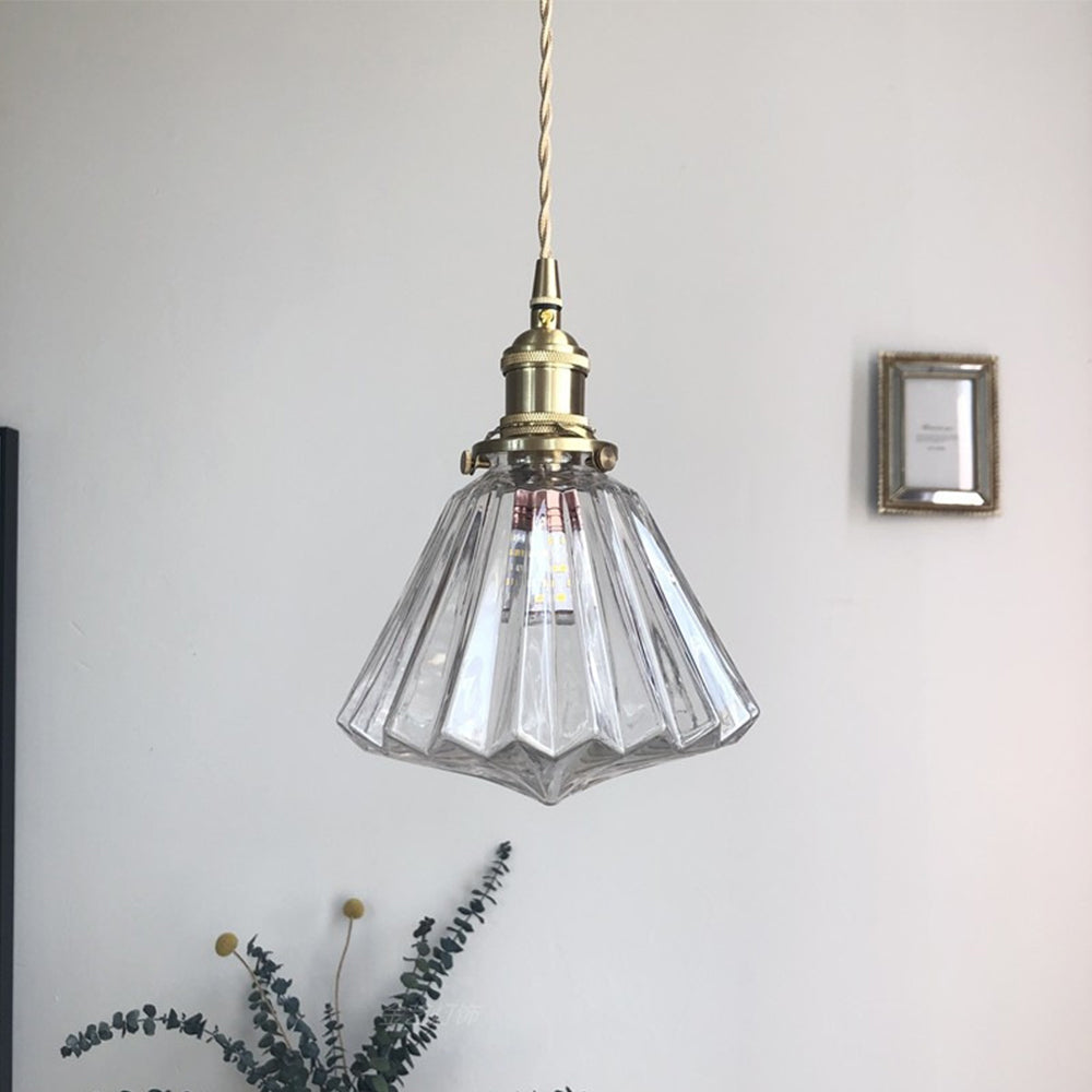 Lámpara Colgante de Cristal y Latón para Cocina – Elegante y Moderna 7