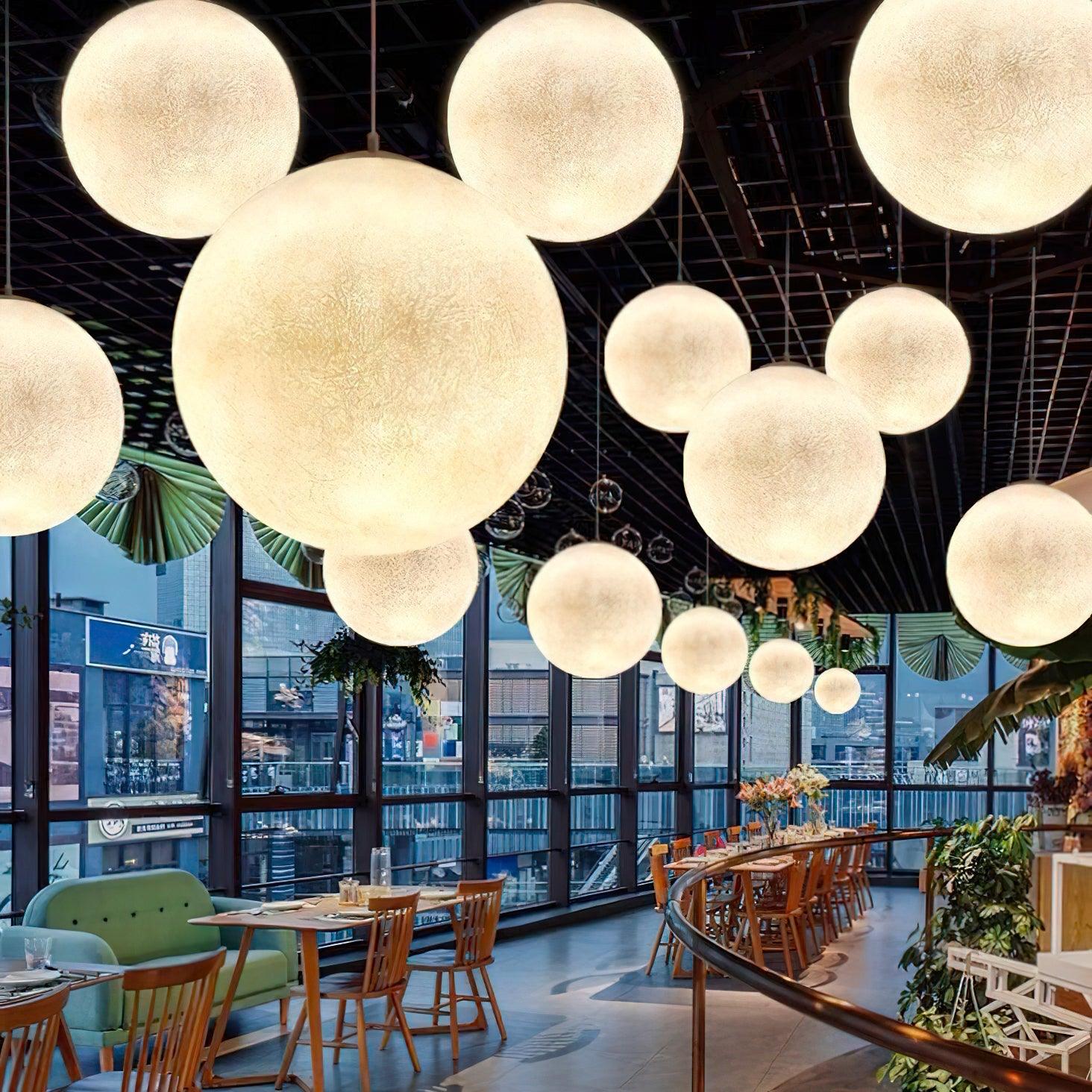 Lámpara Colgante de Diseño Lunar con Luz LED Integrada – Ideal para Decoración Interior 5