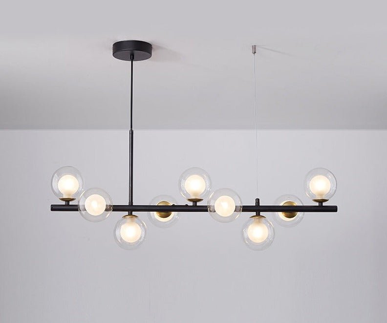 Lámpara Colgante de Lujo para Comedor, Diseño Elegante en Hierro y Vidrio, Altura Ajustable, Ideal para Lamparas de Techo Modernas 10