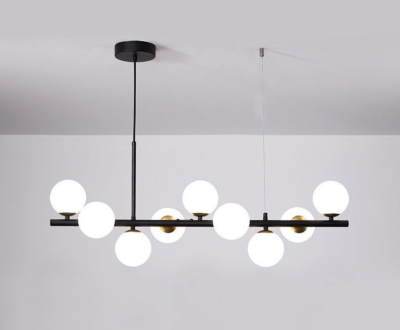 Lámpara Colgante de Lujo para Comedor, Diseño Elegante en Hierro y Vidrio, Altura Ajustable, Ideal para Lamparas de Techo Modernas 12