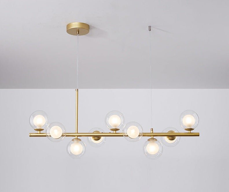 Lámpara Colgante de Lujo para Comedor, Diseño Elegante en Hierro y Vidrio, Altura Ajustable, Ideal para Lamparas de Techo Modernas 14
