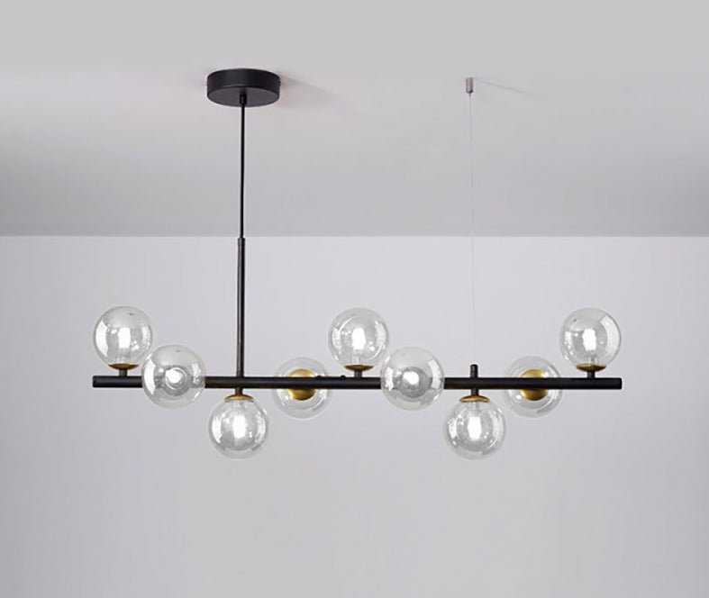 Lámpara Colgante de Lujo para Comedor, Diseño Elegante en Hierro y Vidrio, Altura Ajustable, Ideal para Lamparas de Techo Modernas 15