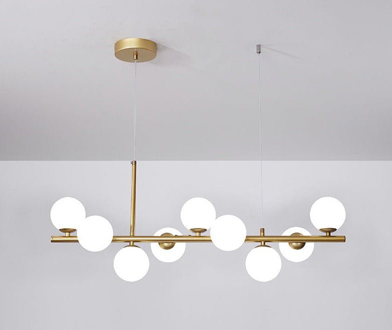 Lámpara Colgante de Lujo para Comedor, Diseño Elegante en Hierro y Vidrio, Altura Ajustable, Ideal para Lamparas de Techo Modernas 16