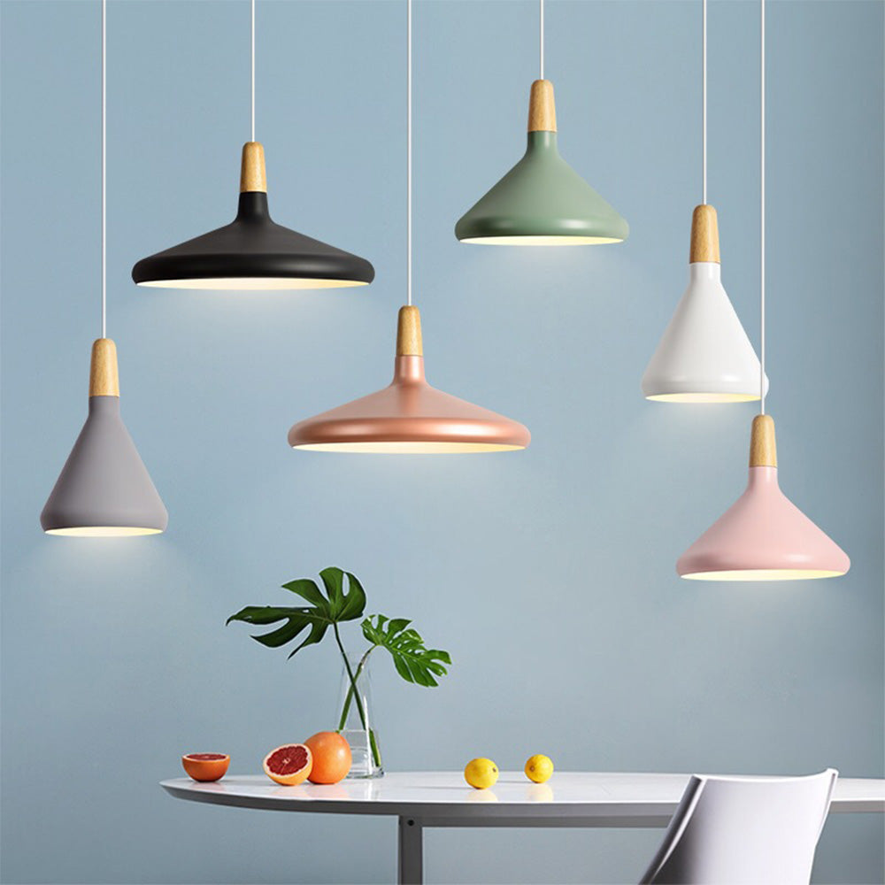 Lámpara Colgante de Madera Creativa Estilo Nórdico – Diseño Minimalista para Iluminar Tu Hogar 1