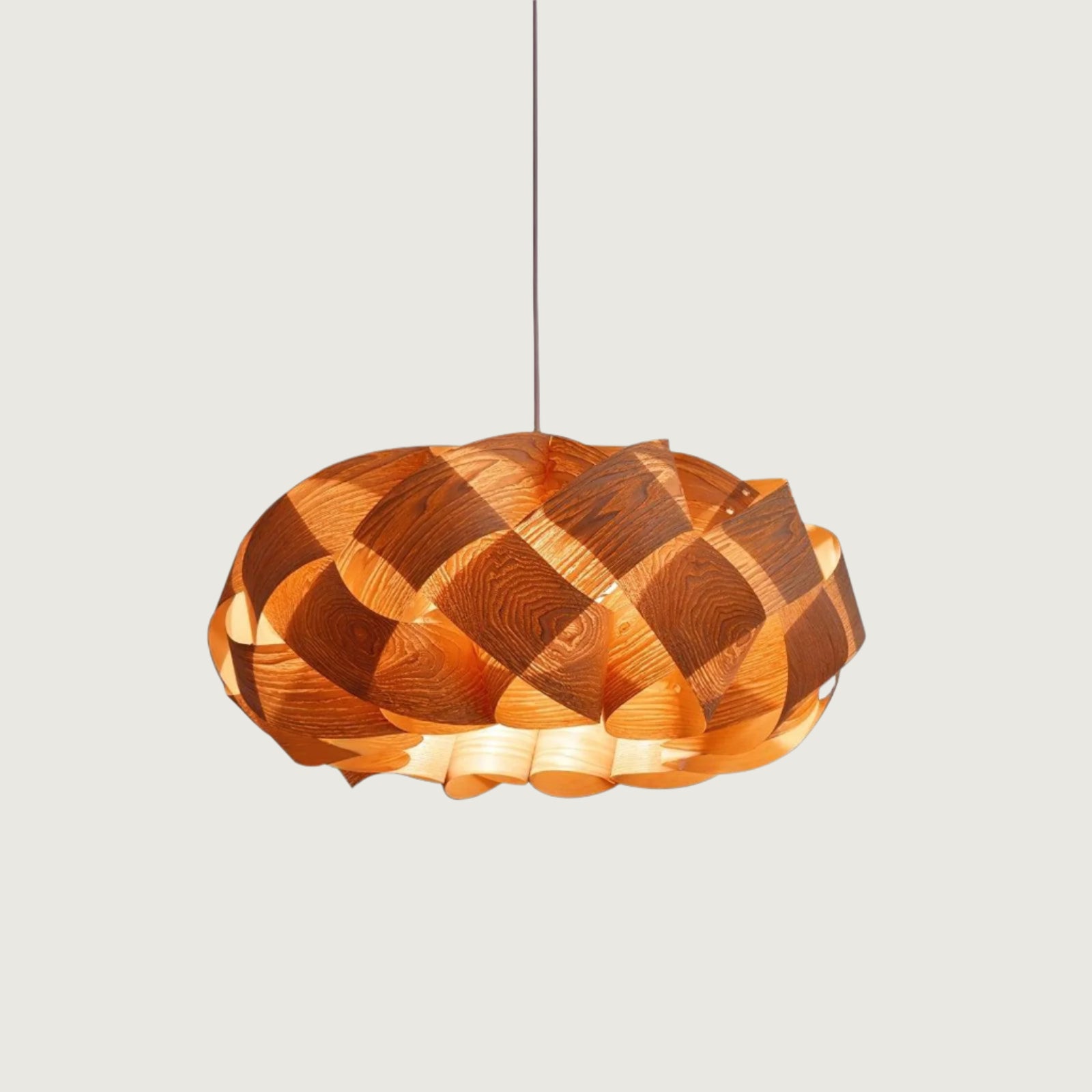 Lámpara Colgante de Madera y Metal con Diseño Moderno – Ideal para Comedores y Habitaciones 10