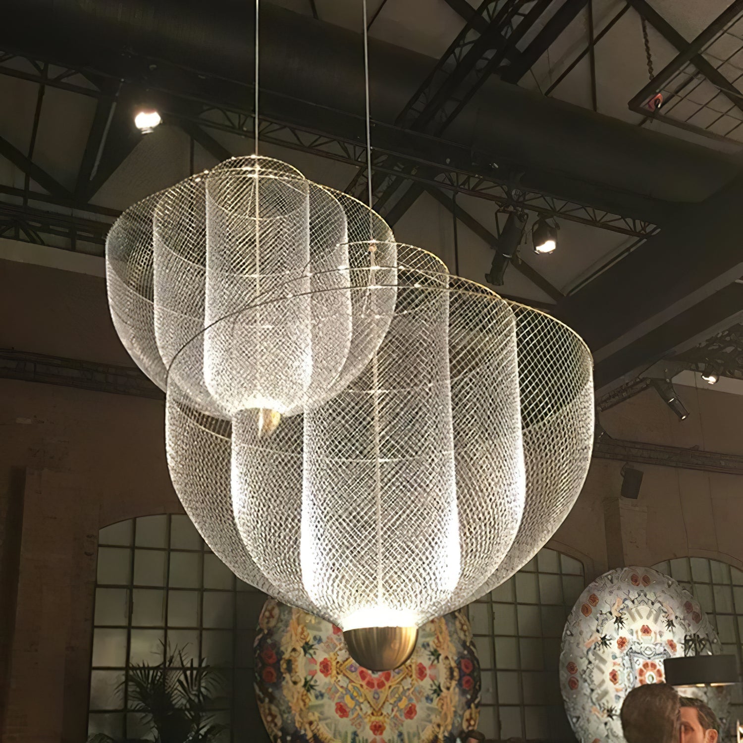 Lámpara Colgante de Metal con LED Integrado - Diseño Radiant Wirework, 60 cm de Diámetro 6