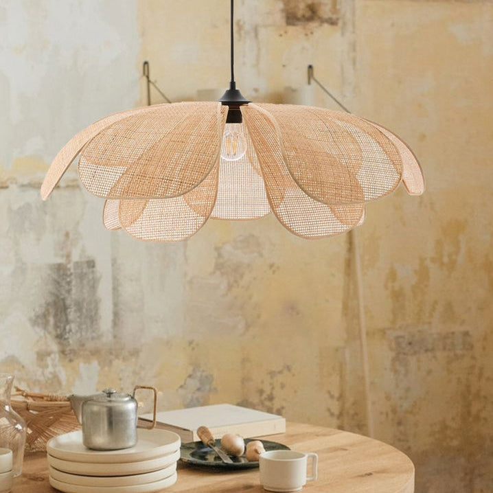 Lámpara Colgante de Ratan con Diseño Rústico y Acabado Natural – Ideal para Interiores Boho 8