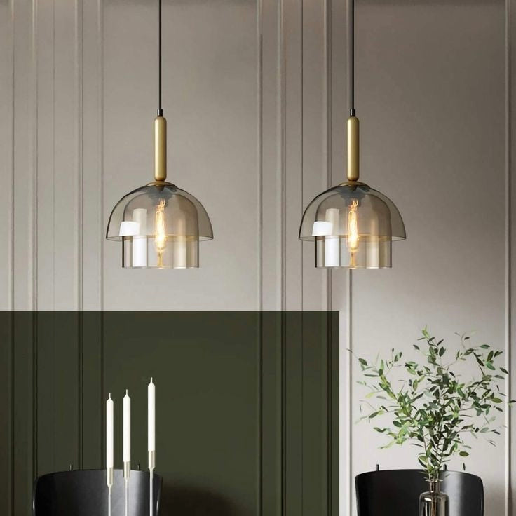 Lámpara Colgante de Techo de Vidrio Moderno con Diseño Elegante – Doble y Triple Capa 2