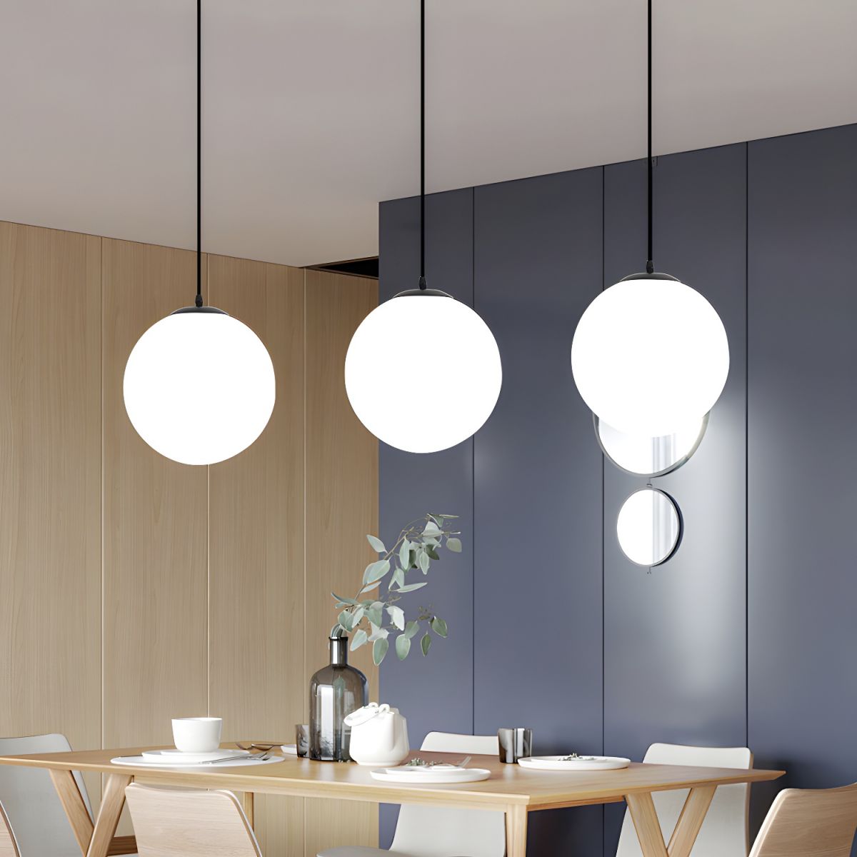 Lámpara Colgante de Vidrio Minimalista para Restaurante – Diseño Elegante de 1 Luz 0