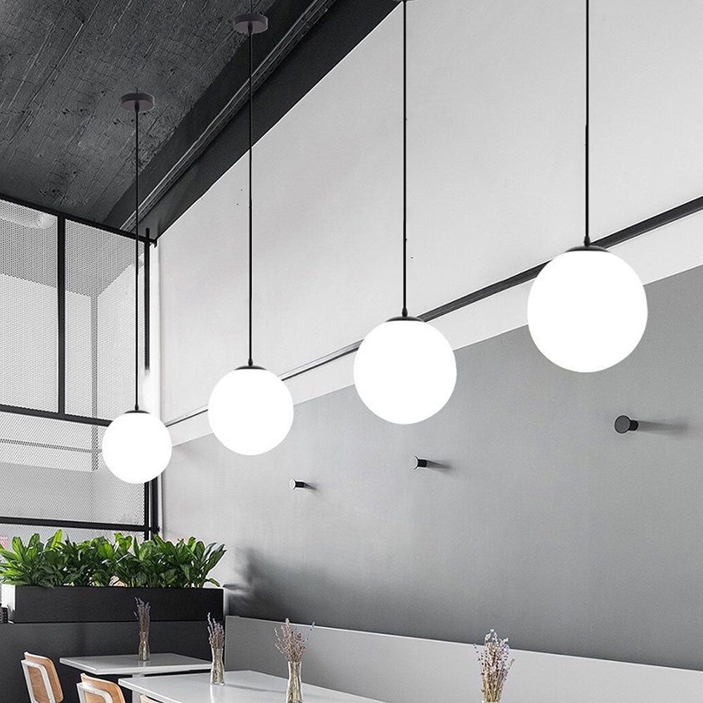 Lámpara Colgante de Vidrio Minimalista para Restaurante – Diseño Elegante de 1 Luz 7