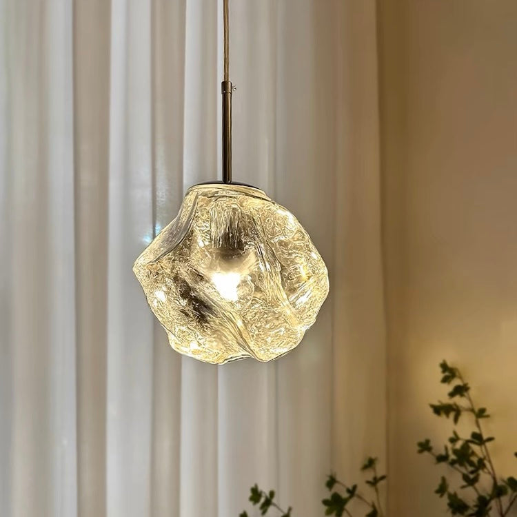 Lámpara Colgante de Vidrio Moderna con Diseño Elegante y Longitud Ajustable 1