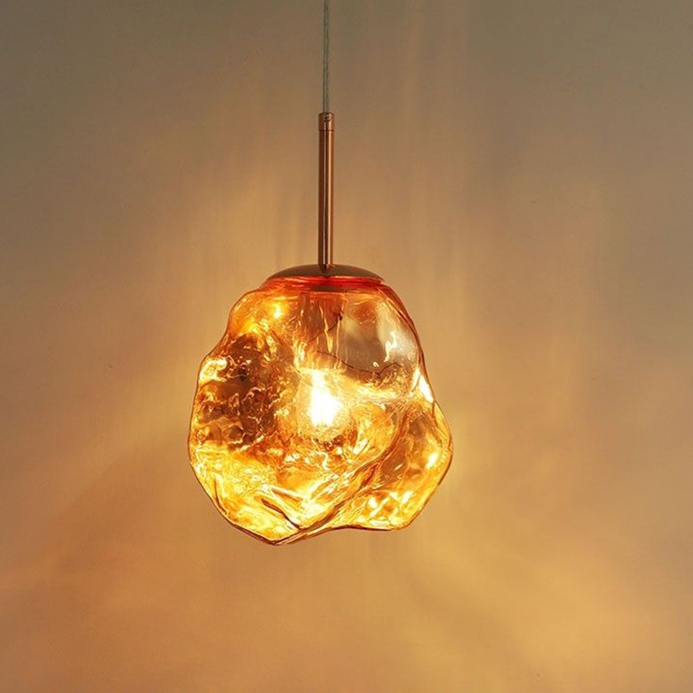 Lámpara Colgante de Vidrio Moderna con Diseño Elegante y Longitud Ajustable 4
