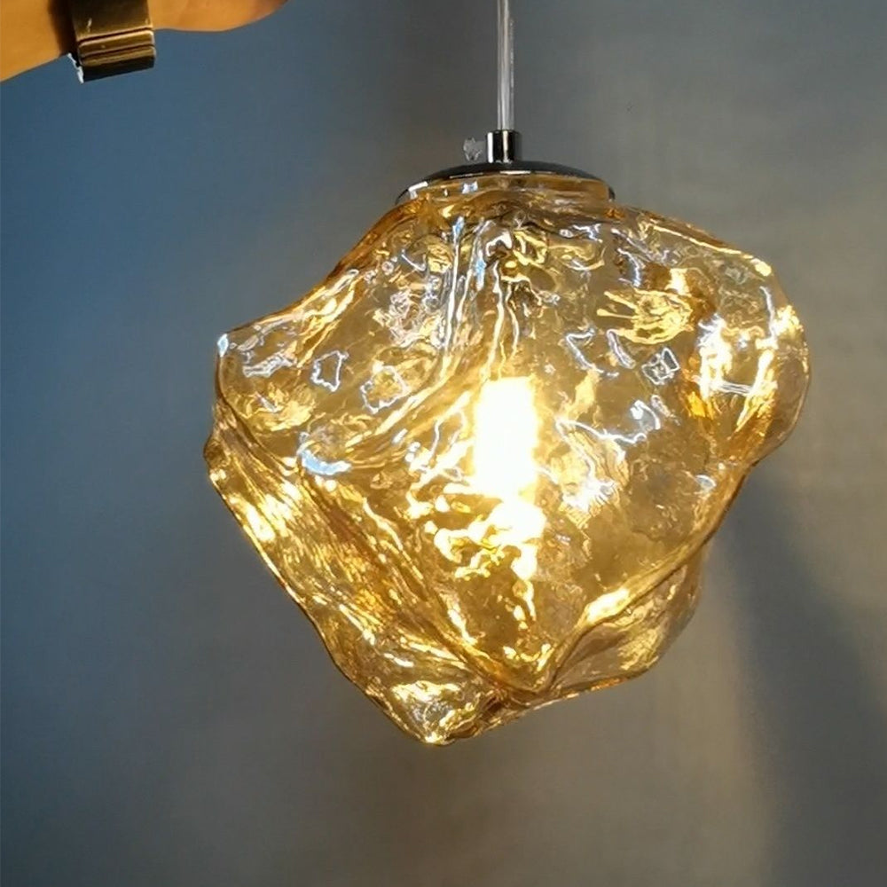 Lámpara Colgante de Vidrio Moderna con Diseño Elegante y Longitud Ajustable 8