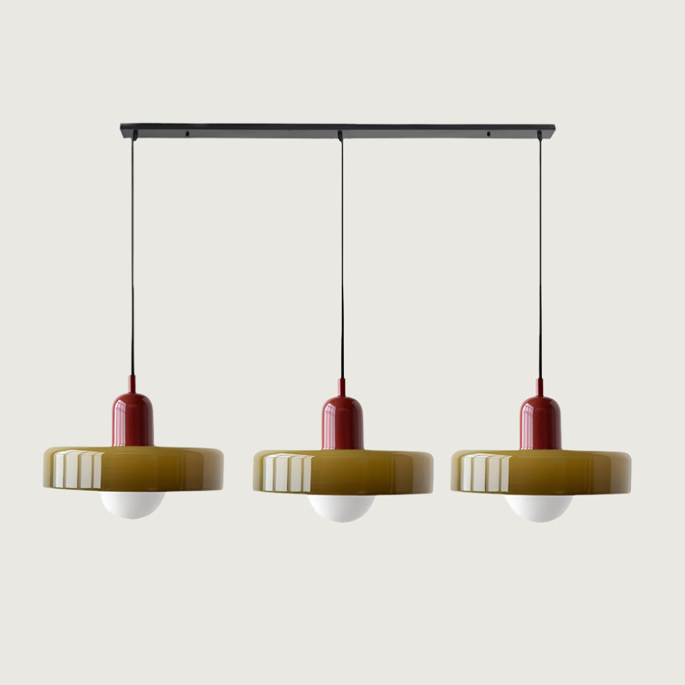 Lámpara Colgante de Vidrio Moderno de 3 Cabezas – Decoración Minimalista para Comedor y Sala de Estar 1