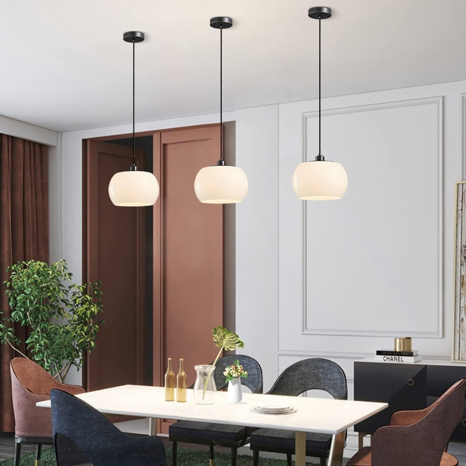 Lámpara Colgante de Vidrio Moderno y Minimalista para Comedor y Sala de Estar 7
