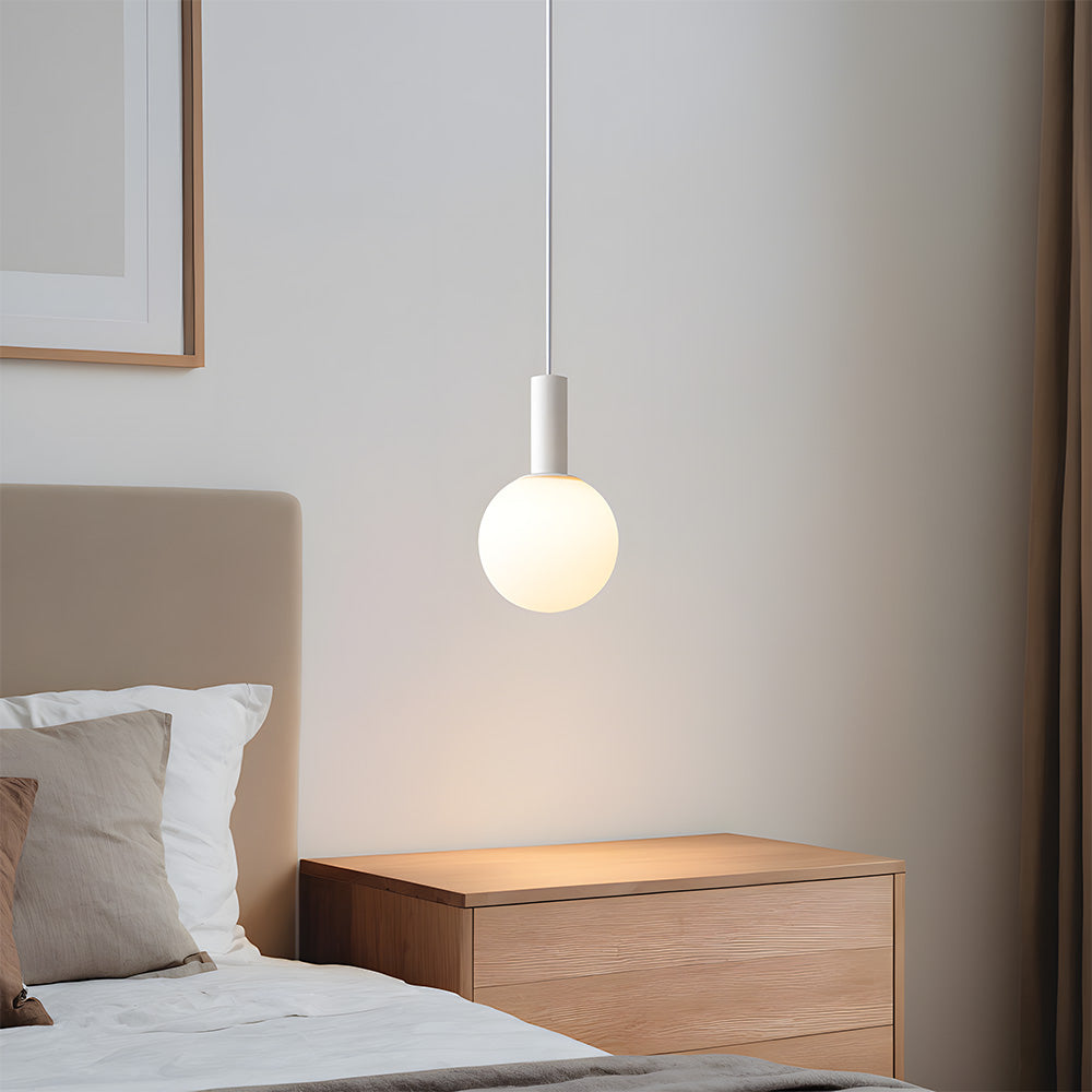 Lámpara Colgante de Vidrio Opalescente Moderna para Techo – Diseño Sofisticado Ideal para Dormitorios y Salas de Estar 8