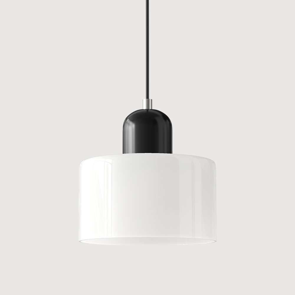 Lámpara Colgante de Vidrio Pequeña Estilo Bauhaus para Isla de Cocina 10