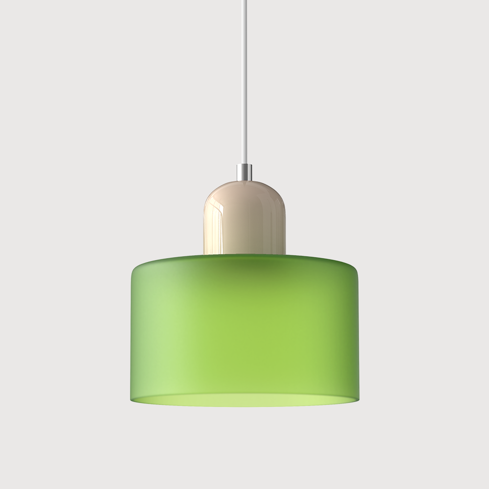 Lámpara Colgante de Vidrio Pequeña Estilo Bauhaus para Isla de Cocina 11