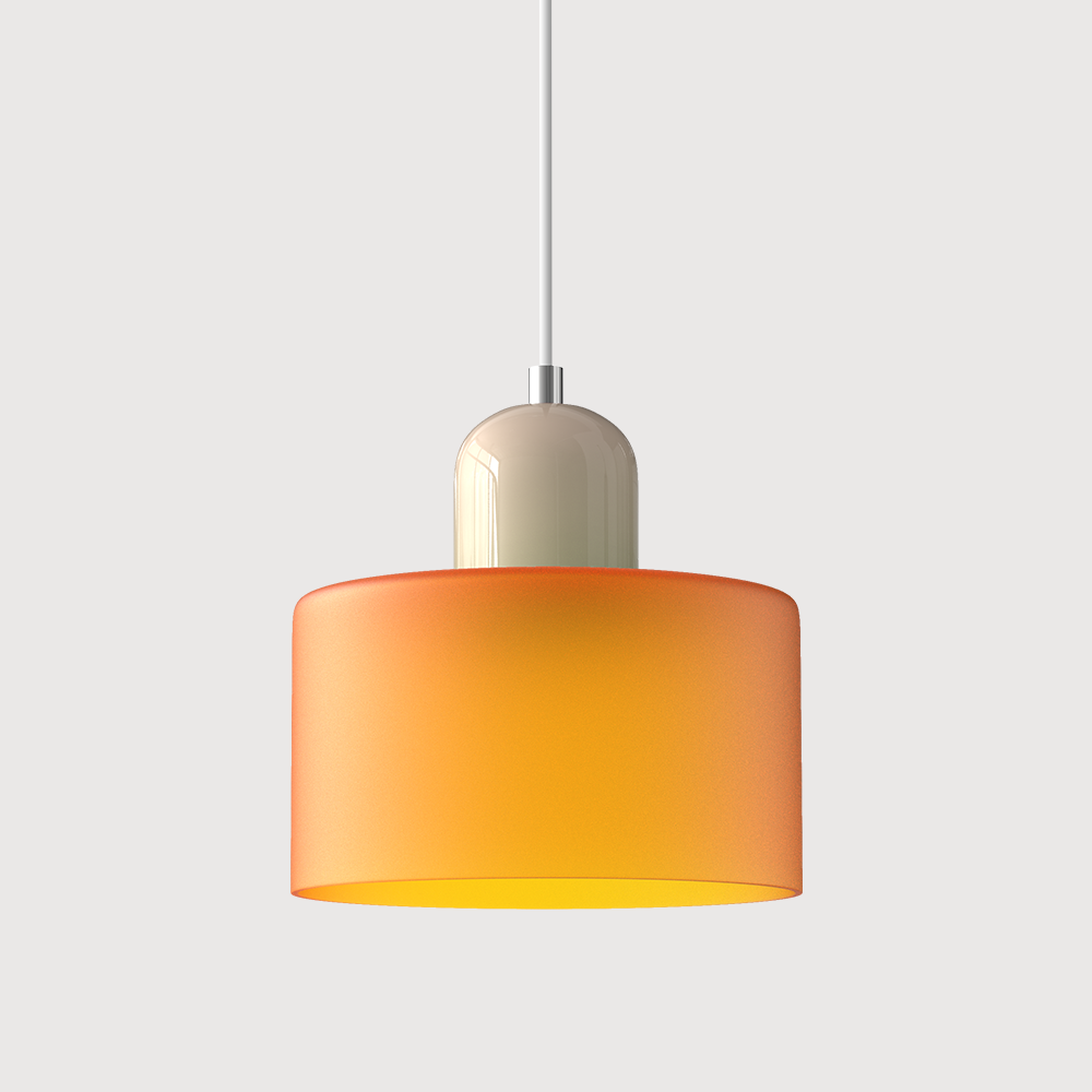 Lámpara Colgante de Vidrio Pequeña Estilo Bauhaus para Isla de Cocina 14