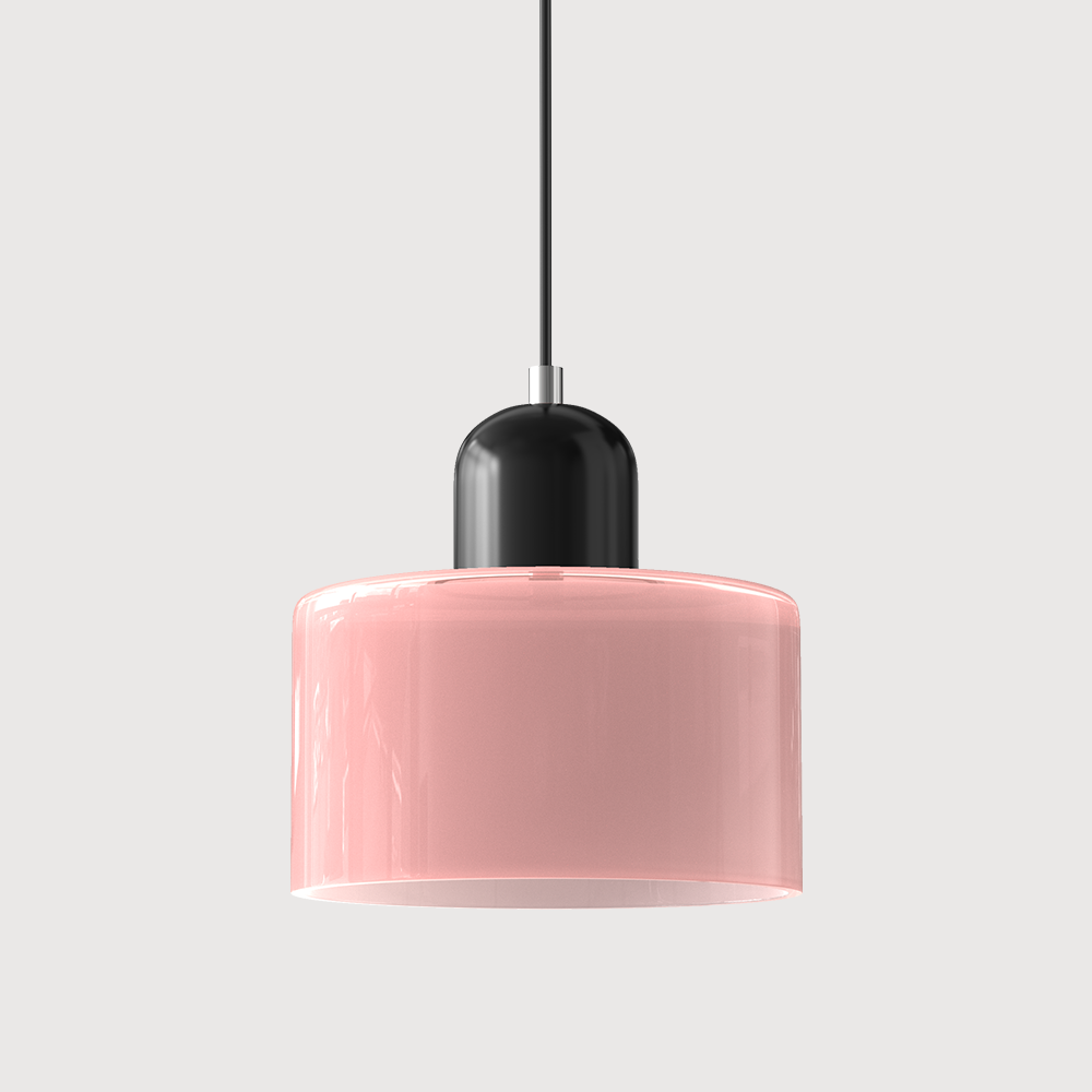 Lámpara Colgante de Vidrio Pequeña Estilo Bauhaus para Isla de Cocina 18