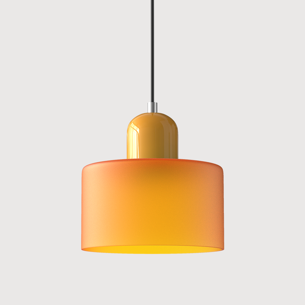Lámpara Colgante de Vidrio Pequeña Estilo Bauhaus para Isla de Cocina 20