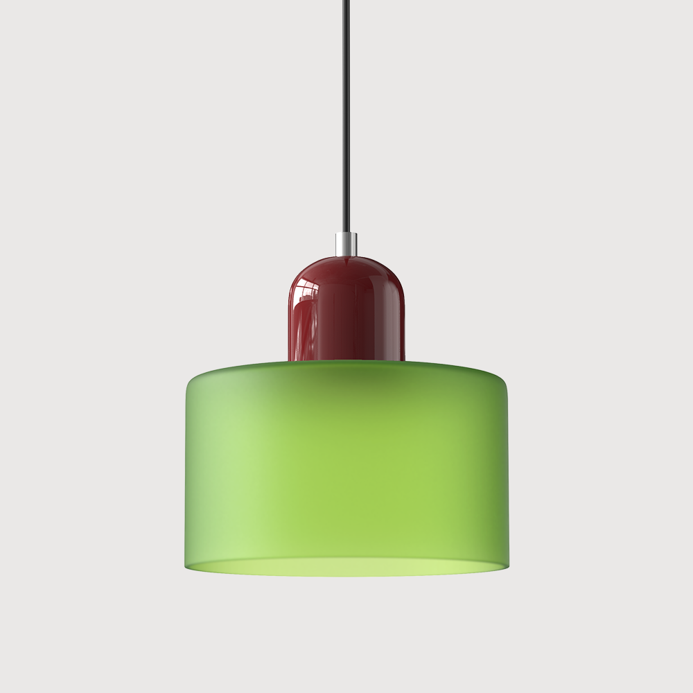 Lámpara Colgante de Vidrio Pequeña Estilo Bauhaus para Isla de Cocina 22
