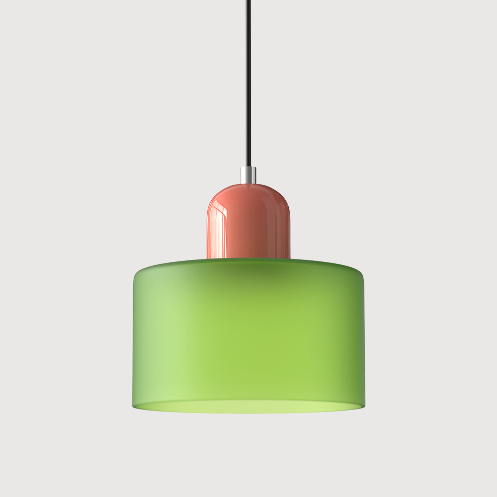 Lámpara Colgante de Vidrio Pequeña Estilo Bauhaus para Isla de Cocina 23