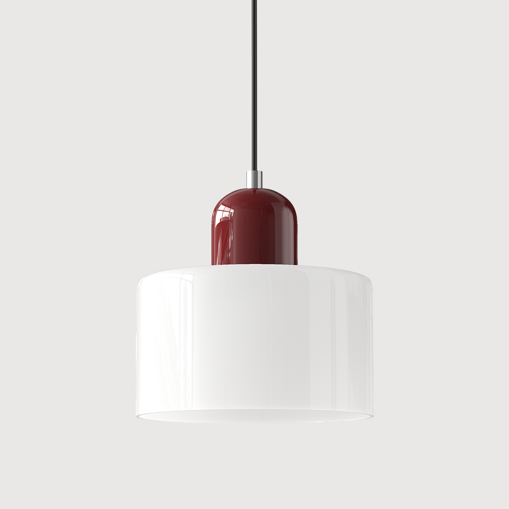 Lámpara Colgante de Vidrio Pequeña Estilo Bauhaus para Isla de Cocina 24
