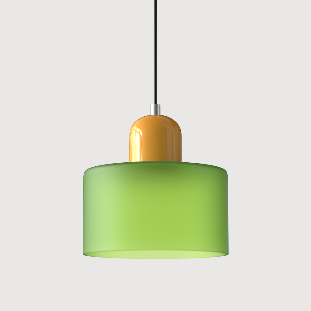 Lámpara Colgante de Vidrio Pequeña Estilo Bauhaus para Isla de Cocina 25
