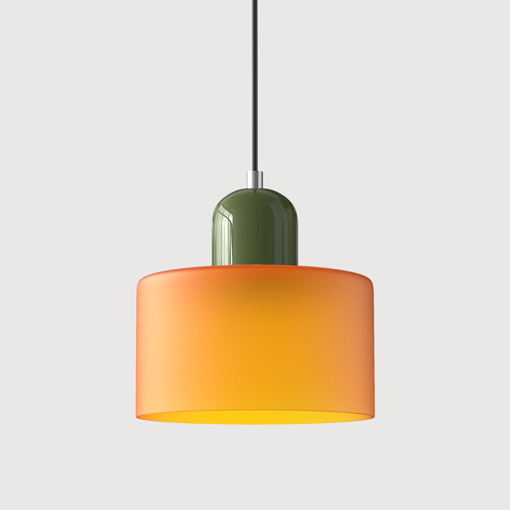 Lámpara Colgante de Vidrio Pequeña Estilo Bauhaus para Isla de Cocina 29