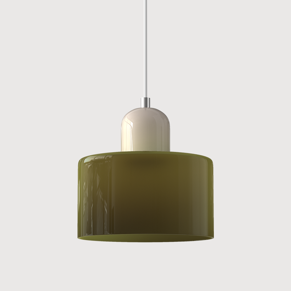 Lámpara Colgante de Vidrio Pequeña Estilo Bauhaus para Isla de Cocina 30