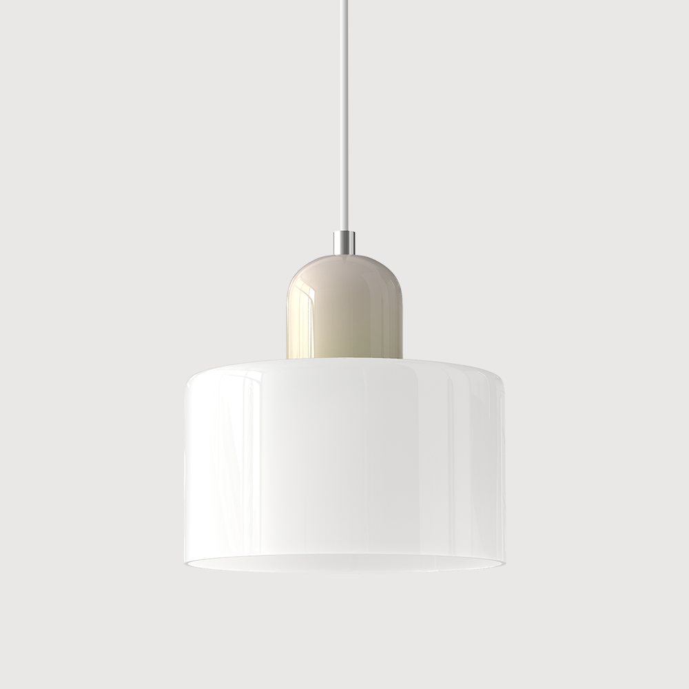 Lámpara Colgante de Vidrio Pequeña Estilo Bauhaus para Isla de Cocina 33
