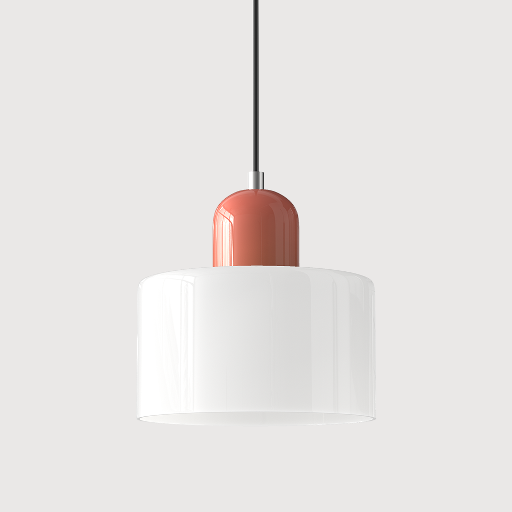 Lámpara Colgante de Vidrio Pequeña Estilo Bauhaus para Isla de Cocina 37