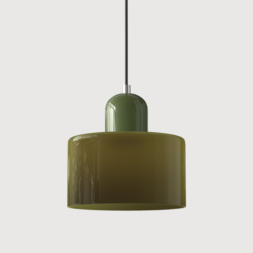 Lámpara Colgante de Vidrio Pequeña Estilo Bauhaus para Isla de Cocina 40
