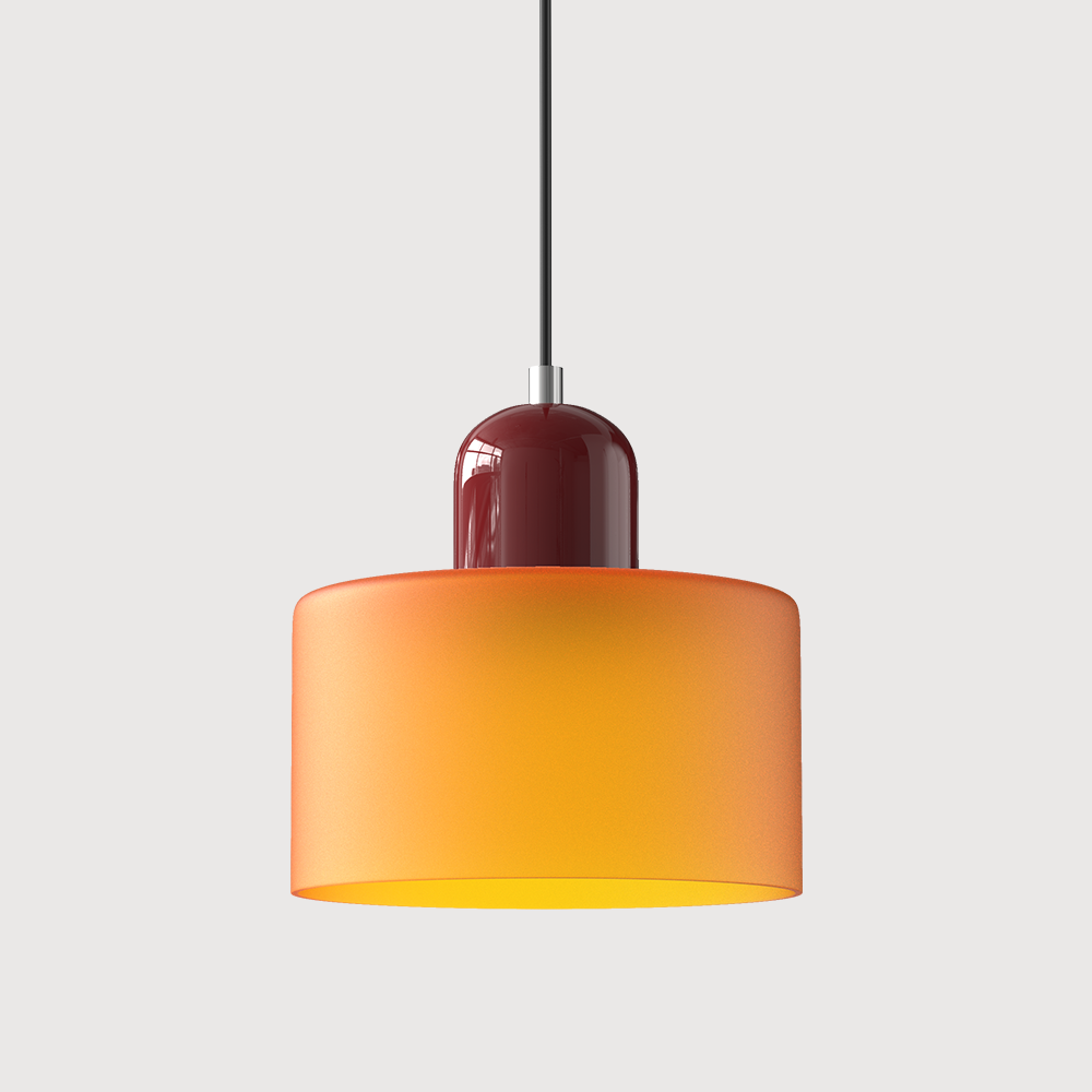 Lámpara Colgante de Vidrio Pequeña Estilo Bauhaus para Isla de Cocina 7
