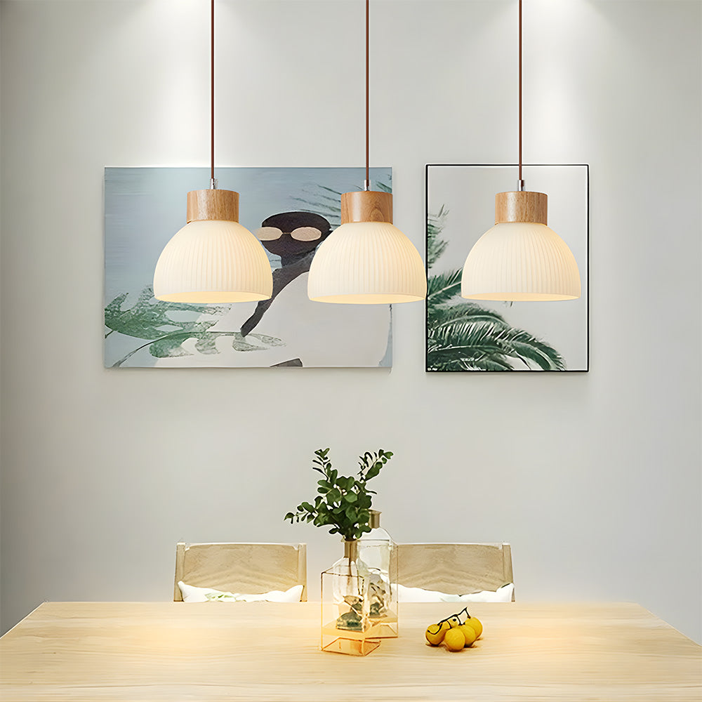 Lámpara Colgante de Vidrio Tazón para Techo – Iluminación Ambiental Moderna para Dormitorios y Salas de Estar 1