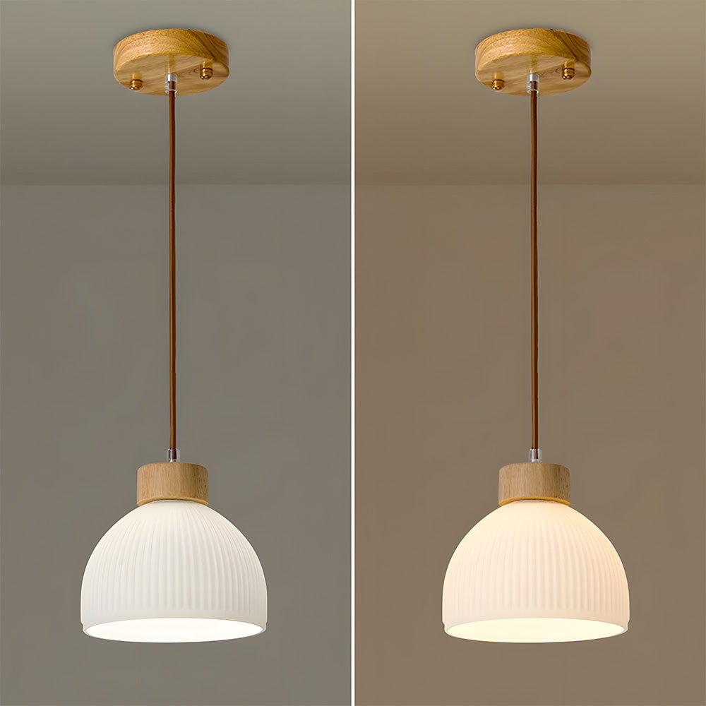 Lámpara Colgante de Vidrio Tazón para Techo – Iluminación Ambiental Moderna para Dormitorios y Salas de Estar 3