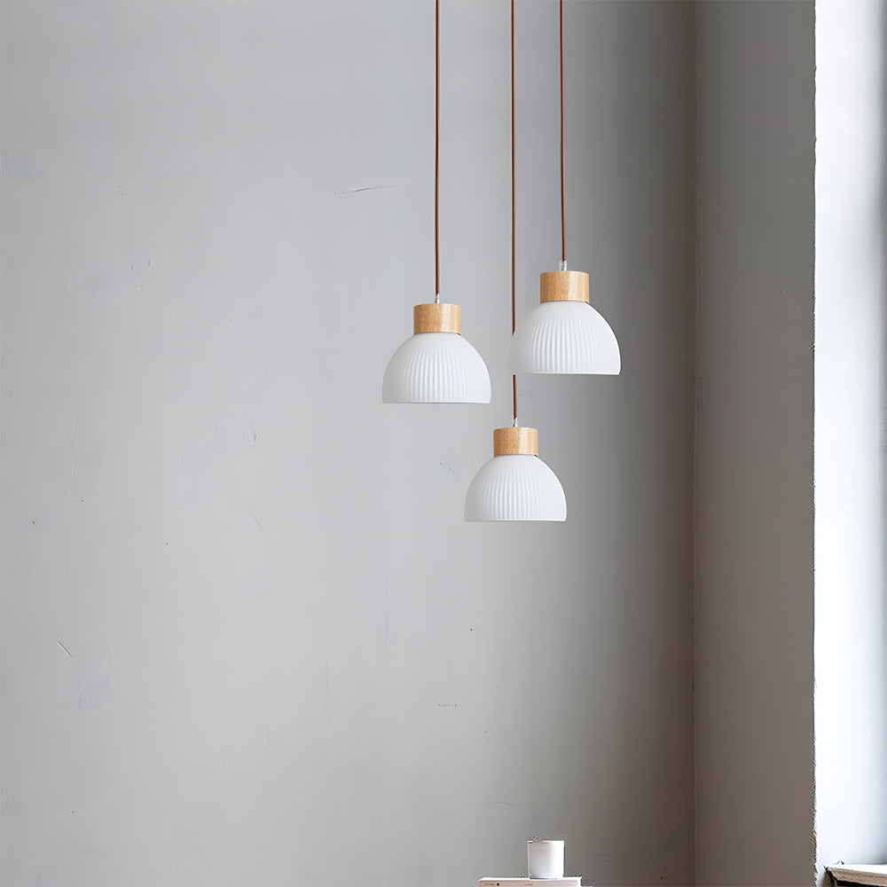 Lámpara Colgante de Vidrio Tazón para Techo – Iluminación Ambiental Moderna para Dormitorios y Salas de Estar 6