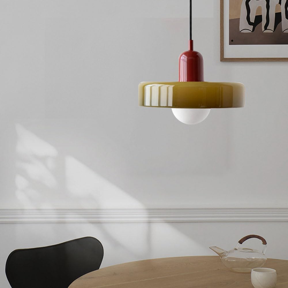 Lámpara Colgante de Vidrio Templado Bauhaus de 2 Cabezas – Diseño Moderno y Elegante 1