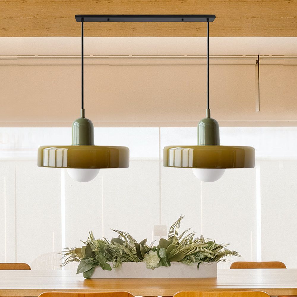 Lámpara Colgante de Vidrio Templado Bauhaus de 2 Cabezas – Diseño Moderno y Elegante 4