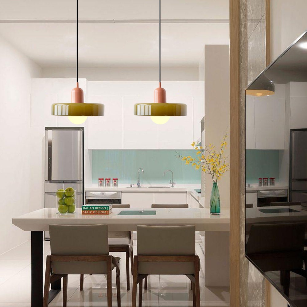 Lámpara Colgante de Vidrio Templado Bauhaus de 2 Cabezas – Diseño Moderno y Elegante 7
