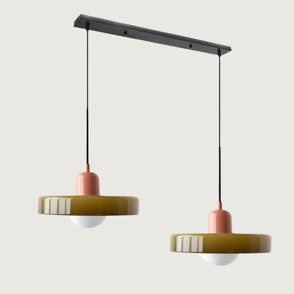 Lámpara Colgante de Vidrio Templado Bauhaus de 2 Cabezas – Diseño Moderno y Elegante 8