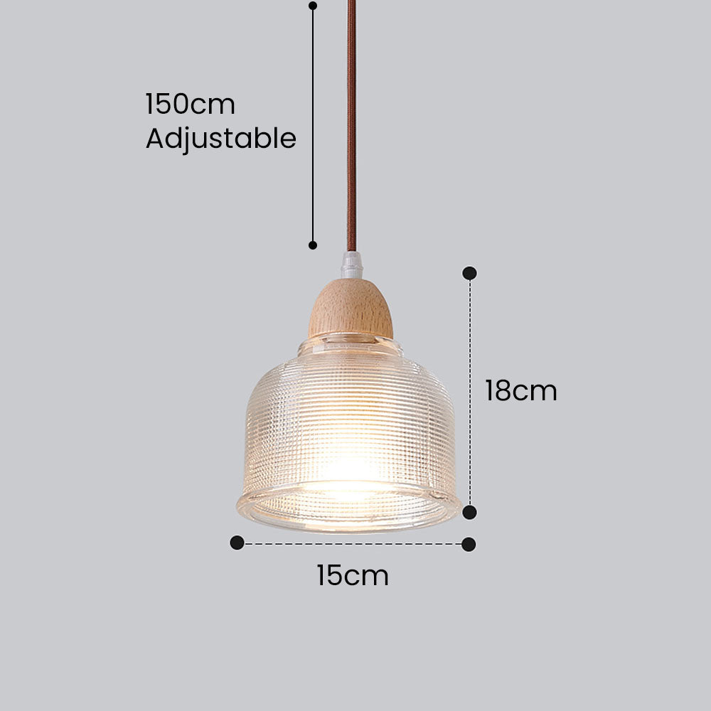 Lámpara Colgante de Vidrio Transparente para Pasillo – Diseño Elegante y Versátil 3