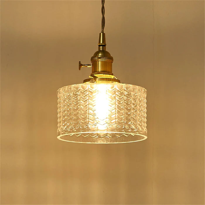Lámpara Colgante de Vidrio Vintage para Cocina - Elegante y Cálida 7