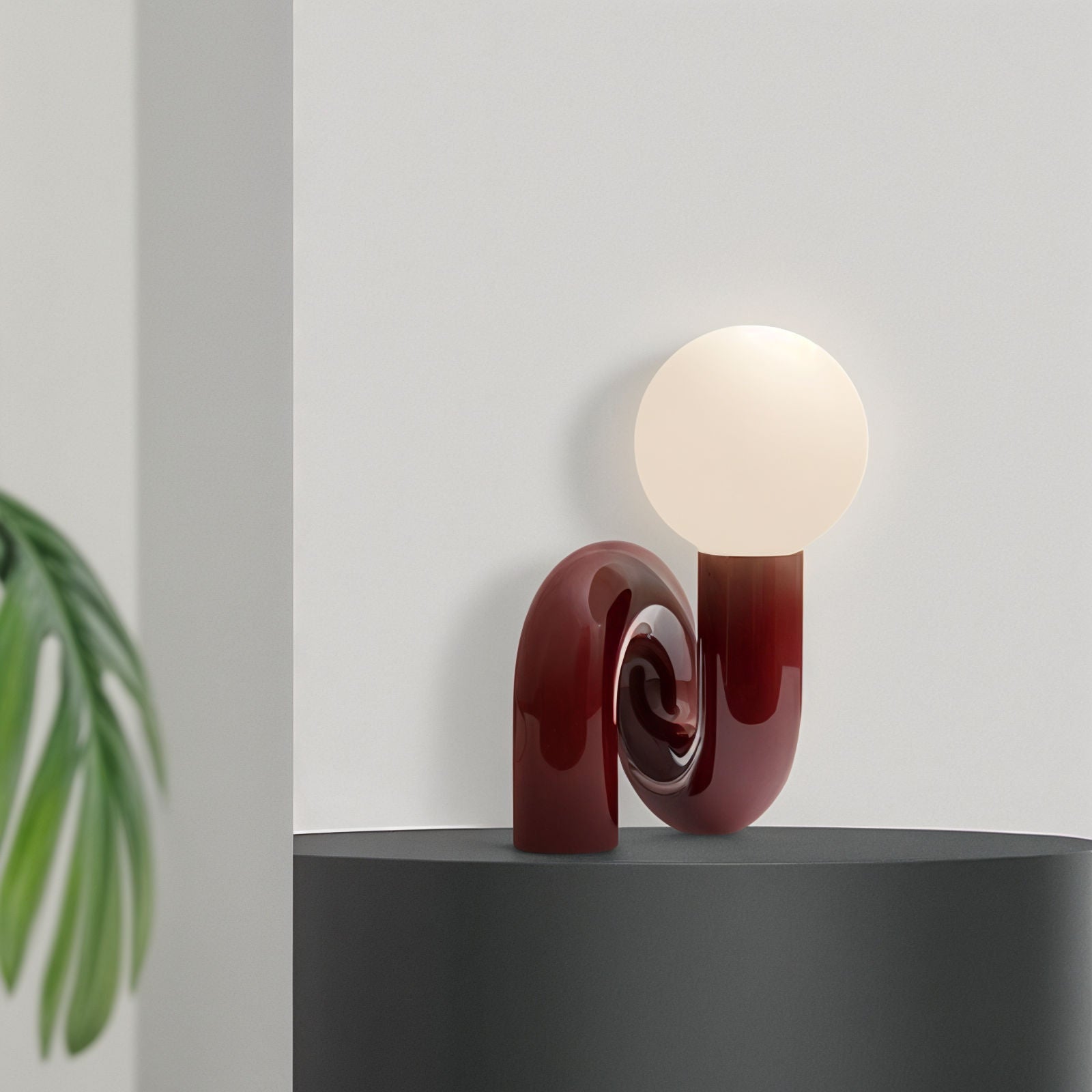Lámpara Curl de Diseño Moderno con Luz Cálida de 3000k y Estructura Curvada – Ideal para Decoración de Techo o Pie 8