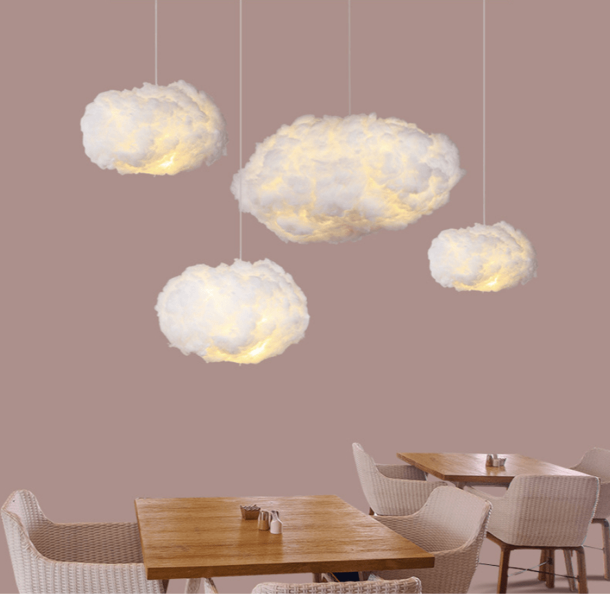 Lámpara Decorativa Nube de Algodón, Lámparas de Diseño de Mesa con Luz LED Cálida para Decoración Interior 4