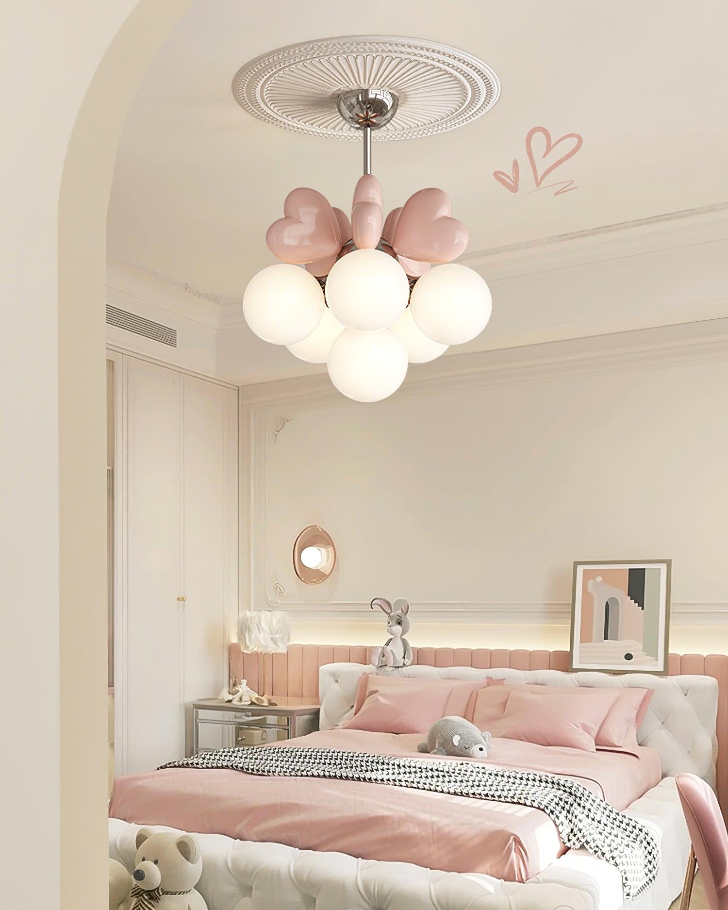 Lámpara Infantil de Araña con 4 y 6 Lámparas - Diseño Encantador para Habitaciones de Princesa, Ideal para Techo Infantil 4